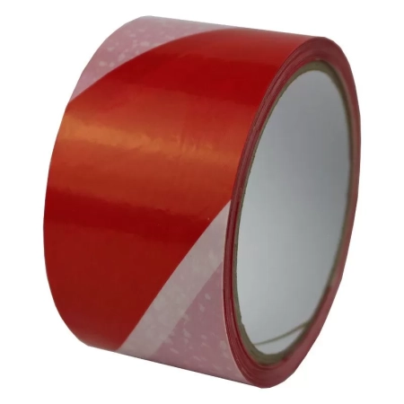 TAŚMA OSTRZEGAWCZA PVC CZERWONO-BIAŁA 50MM/36M